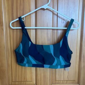 CARVE DESIGNS Blue and Green Cami Women's Sports Bra